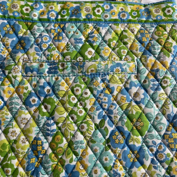 Vera Bradley English Meadow Floral Quilted SlimTote Bag Limited Edition Green - Picture 2 of 7